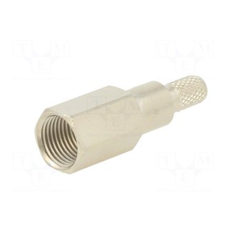 Plug | FME | male | straight | RG58C/U | crimped | for cable | 50Ω | 2GHz