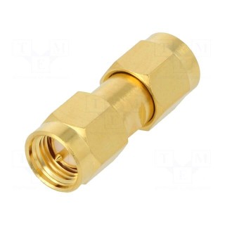 Coupler | SMA male,both sides | straight | 50Ω | teflon | gold-plated