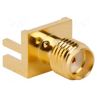 Plug | SMA | female | card edge | straight | 50Ω | SMT | for cable | PTFE
