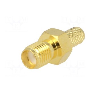 Plug | SMA | female | straight | RG58 | crimped | for cable