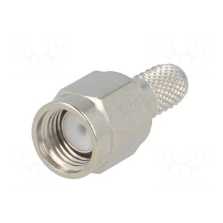 Plug | SMA | male | straight | 50Ω | RG142,RG223,RG400 | for cable | PTFE