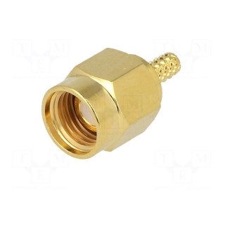 Plug | SMA | male | straight | 50Ω | soldering,crimped | for cable