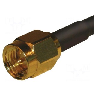 Plug | SMA | male | straight | 50Ω | crimped | for cable | teflon