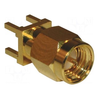 Plug | SMA | male | straight | 50Ω | THT | for cable | PTFE | gold-plated