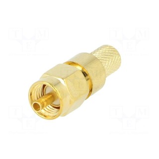 Plug | SMA | male | straight | H155 | crimped | for cable | gold-plated