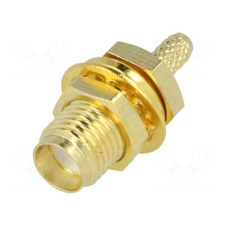 Plug | SMA | male,reverse | straight | RG174 | crimped | for cable
