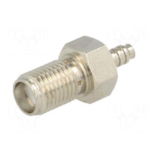 Plug | SMA | reverse,female | straight | 50Ω | RG316 | crimped | for cable