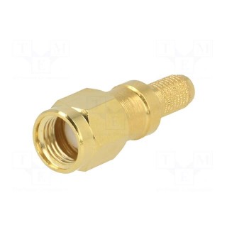 Plug | SMA | reverse,female | straight | 50Ω | RG58 | crimped | for cable