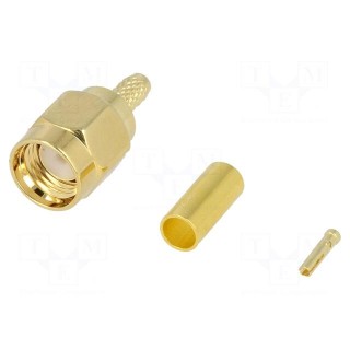 Plug | RP-SMA | female | straight | RG174 | crimped | for cable