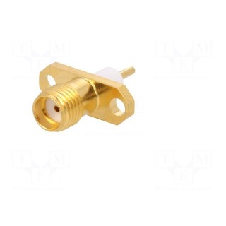 Socket | SMA | female | straight | 50Ω | soldering | PTFE | gold-plated