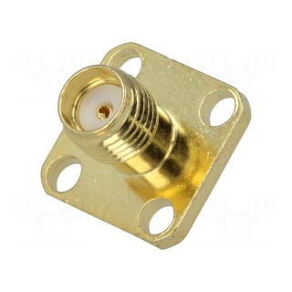 Socket | SMA | female | straight | soldering | gold-plated