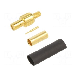 Socket | SMB | male | straight | 50Ω | soldering,crimped | for cable