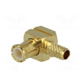 Plug | MCX | male | angled 90° | 50Ω | RG174,RG188,RG316 | for cable