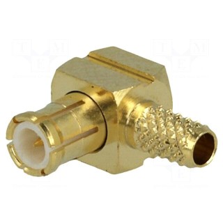 Plug | MCX | male | angled 90° | 50Ω | RG174,RG188,RG316 | for cable