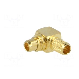 Plug | MMCX | male | angled 90° | 50Ω | RG174,RG188,RG316 | for cable