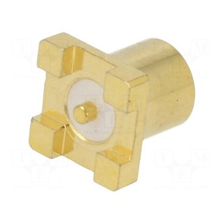 Socket | MCX | female | straight | 50Ω | SMT | PTFE | gold-plated