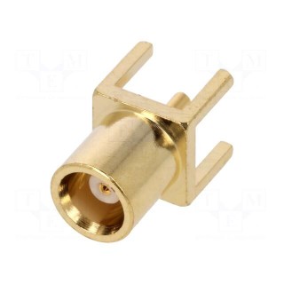 Socket | MCX | female | straight | 50Ω | THT | teflon | gold-plated