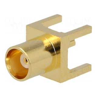Socket | MCX | female | straight | 50Ω | THT | teflon | gold-plated