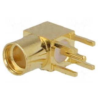 Socket | MMCX | female | angled 90° | THT | gold-plated