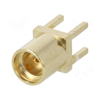 Socket | MMCX | female | straight | 50Ω | THT | on PCBs | PTFE | gold-plated