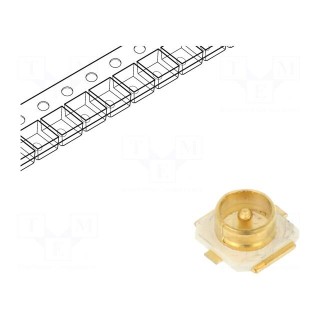 Connector: coaxial | socket | 50Ω | SMT | male