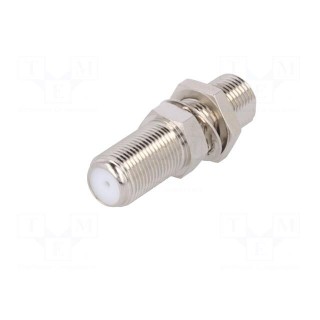 Coupler | F socket x2 | 75Ω | for panel mounting,screwed | 3GHz
