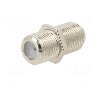 Coupler | F socket,both sides | straight | for cable