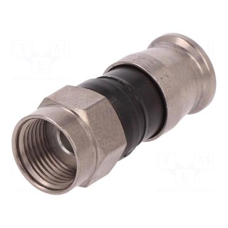 Plug | F | male | straight | 75Ω | RG59 | compression | for cable
