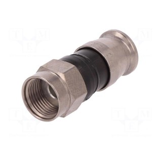 Plug | F | male | straight | 75Ω | RG59 | compression | for cable