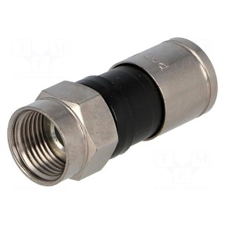Plug | F | male | straight | 75Ω | RG6 | compression | for cable