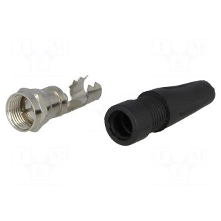 Plug | F | male | straight | 7mm | screw terminal | for cable