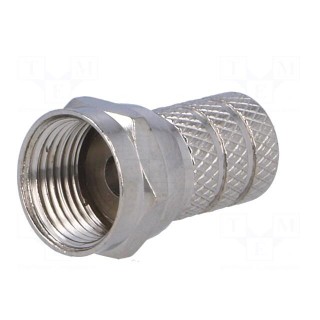 Plug | F | male | straight | RG58 | 5mm | twist-on | for cable
