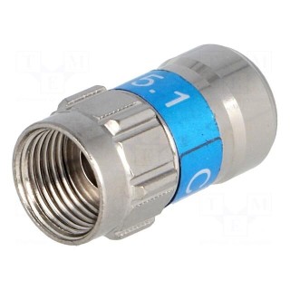 Plug | F | male | straight | RG6 | 7.1mm | push-in | for cable