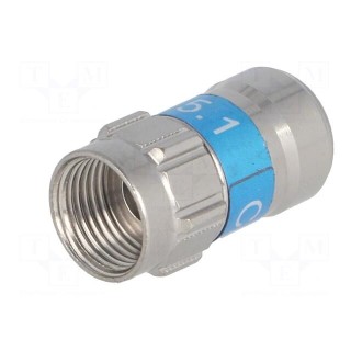 Plug | F | male | straight | RG6 | 7.1mm | push-in | for cable