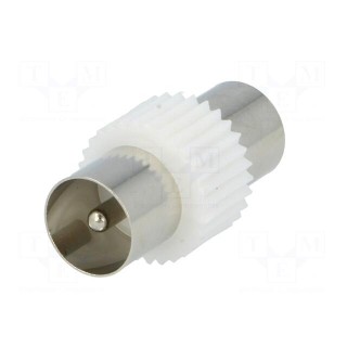 Coupler | coaxial 9.5mm plug,both sides | straight
