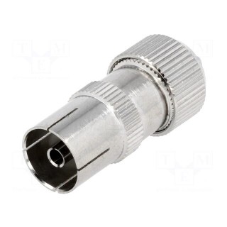 Plug | coaxial 9.5mm (IEC 169-2) | female | straight | for cable
