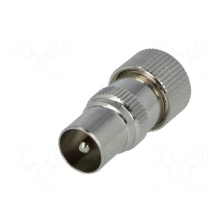 Plug | coaxial 9.5mm (IEC 169-2) | male | straight | for cable