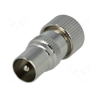 Plug | coaxial 9.5mm (IEC 169-2) | male | straight | for cable
