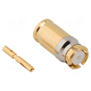 Plug | coaxial | female | straight | 50Ω | soldering | for cable | 26.5GHz