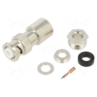 Plug | coaxial | male | straight | soldering,clamp | for cable | MHV