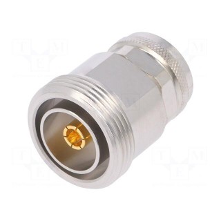 Adapter | 4.3-10 plug,7-16 socket | Insulation: teflon | 6GHz | 50Ω