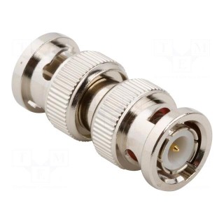 Adapter | BNC male,both sides | Insulation: POM | 50Ω | Mat: brass
