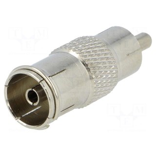 Adapter | RCA plug,coaxial 9.5mm socket