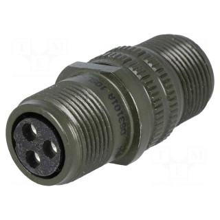 Connector: circular; Series: DS/MS; plug; female; PIN: 3; for cable