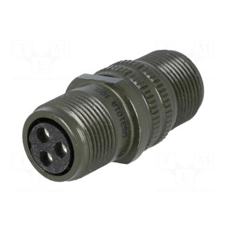 Connector: circular; Series: DS/MS; plug; female; PIN: 3; for cable