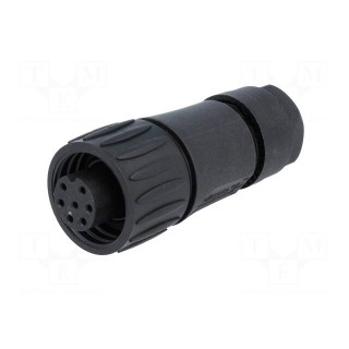 Connector: circular | plug | for cable | PIN: 7 | female | soldering