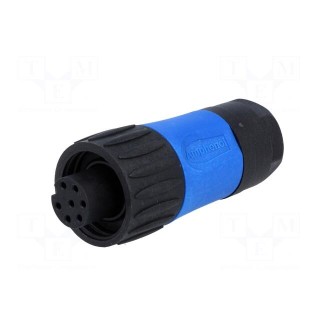 Connector: circular | plug | for cable | PIN: 7 | female | soldering