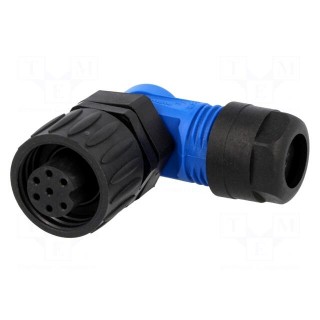 Connector: circular | plug | for cable | PIN: 7 | female | w/o contacts