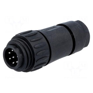 Connector: circular | plug | PIN: 7 | male | soldering | silver plated