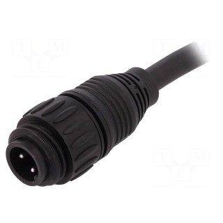 Connector: circular | plug | PIN: 4 | male | cables | IP65,IP67 | 18A | 1.5m